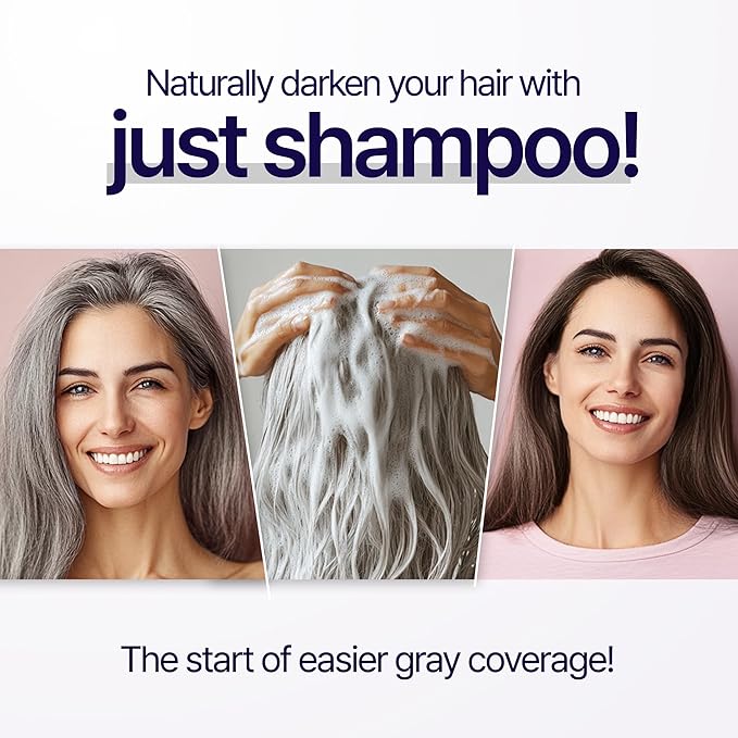 SMIB Hair Color & Scalp Detox Duo – Dark Brown Hair Dye Shampoo + Apple Vinegar Scalp Treatment with Probiotics – Gradual Gray Coverage & Deep Cleansing – Gentle Korean Formula – 2-Pack