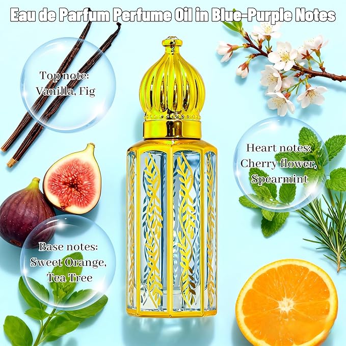 Arabian Perfume for Women, Arabic Perfume Oil Roll On Warm Floral & Musk Eau de Parfum, Long Lasting, 0.4 fl. oz
