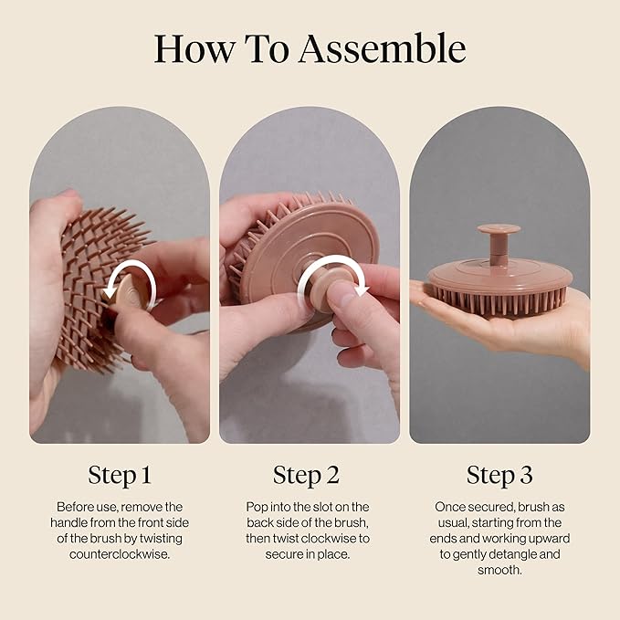 Kitsch Scalp Massager for Hair Care - Scalp Scrubber, Shampoo Brush & Exfoliator for Scalps- Hair Scrubber for Relaxing Bath - Terracotta