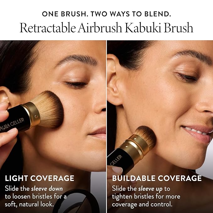 LAURA GELLER NEW YORK Award-Winning Baked Balance-n-Brighten Color Correcting Powder Foundation - Porcelain - Buildable Light to Medium Coverage - Demi-Matte Natural Finish