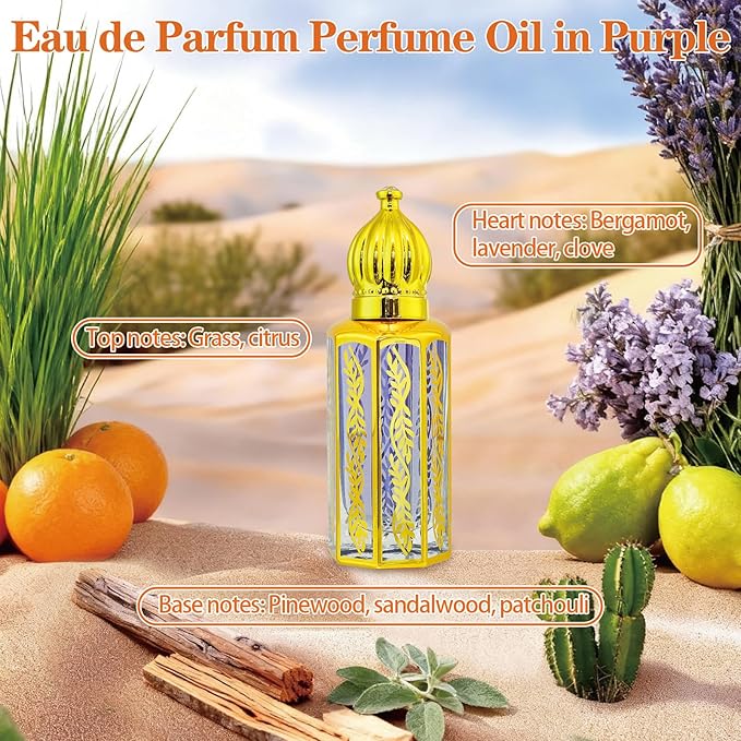 3 Pack Arabic Perfume for Women, Arab Arabic Perfume Oil Roll On Floral & Sandalwood Eau de Parfum, Enhanced Unique Scents, 0.4 fl. oz