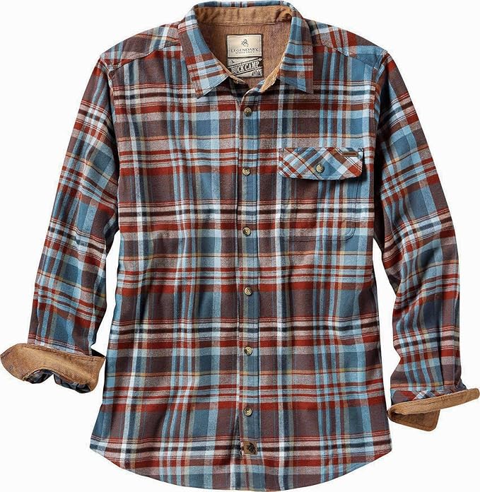 Legendary Whitetails Mens Long Sleeve Button Down 100% Cotton Flannel Shirt