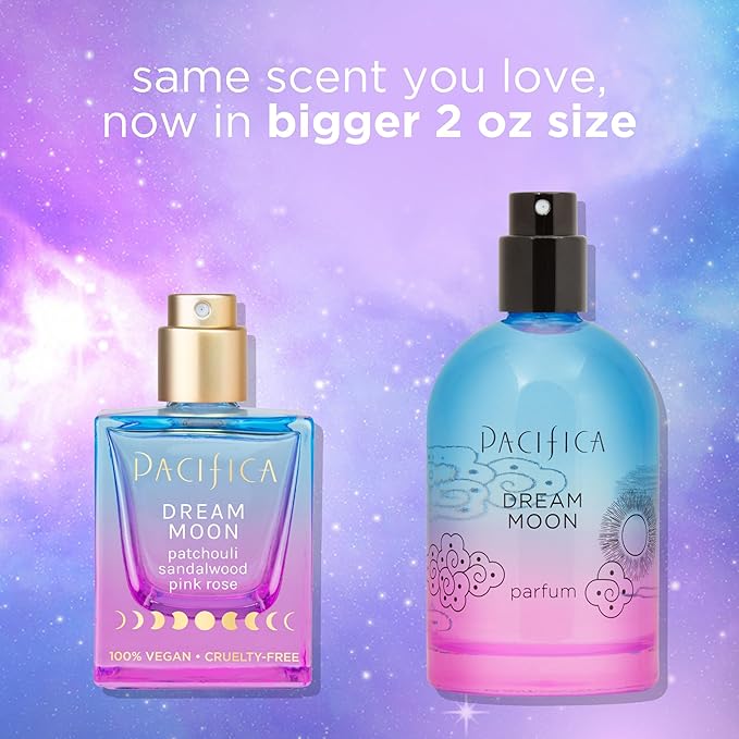 パシフィカ ドリーム ムーン ウィメンズ スプレー パフューム 1fl oz – 長持ちするフローラルウッディフレグランス – ローズ、パチョリ、サンダルウッド – 100%ヴィーガン、クルエルティフリー、フタル酸エステル不使用