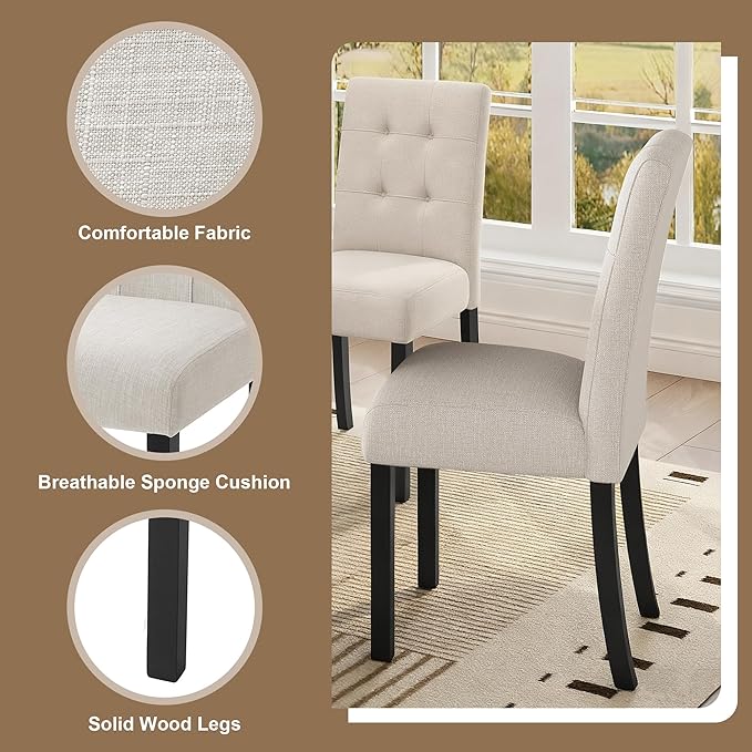 Merax 6-Piece Dining Table Set for 6, Modern Faux Marble Oval Kitchen Tabletop with Four Upholstered Chairs and One Bench for Dining, Living Room, Kitchen, Easy Assembly, Black+ Beige