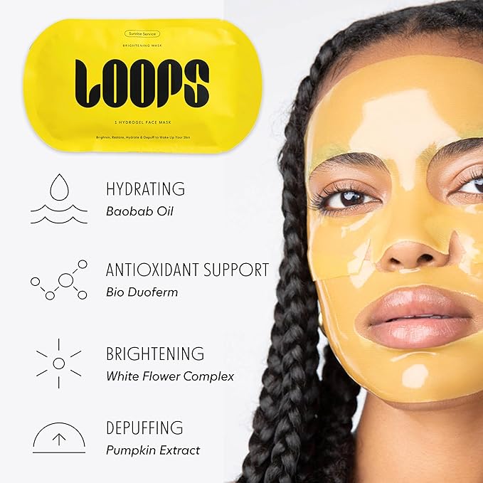 LOOPS VARIETY LOOP KIT - The Best Hydrogel Face Masks for Every Skin Moment - Loops Face Mask - 5 Masks for Hydrating, Detoxifying, Repairing, Soothing, and Rejuvenating - All Skin Types, 5pc