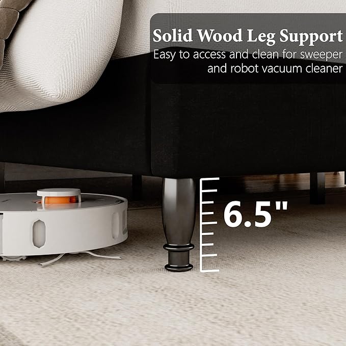 Full Size Bed Frame with Wingback Headboard, Upholstered Velvet Platform Bed Frame, Heavy Duty Wooden Slats Support, Noise-Free, No Box Spring Needed, Minimalist Style, Black