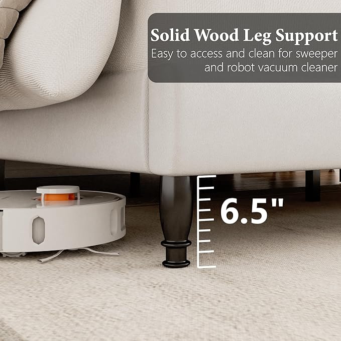 King Upholstered Bed Frame with Tall Headboard, Leather Platform Bed with Wingback Sides, Wood Slats Support, Noise-Free Design, No Box Spring Needed, Easy Assembly, White