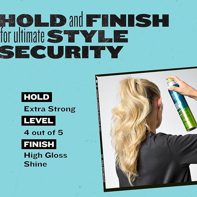 TIGI ベッドヘッド フリッズコントロール ヘアスプレー、マスターピース エクストラホールド ヘアスプレー、ツヤ出し・グロス用ヘアスプレー、290g
