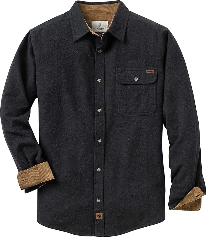 Legendary Whitetails Mens Long Sleeve Button Down 100% Cotton Flannel Shirt