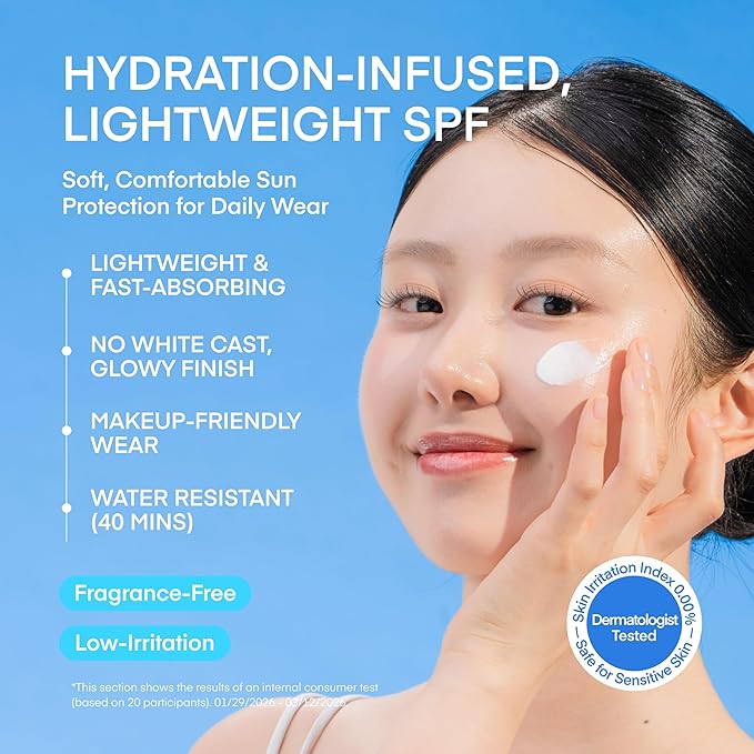 Terez & Honor Sunscreen for Face: Hydrating Face Sunscreen Broad Spectrum SPF 50 with UVA/UVB Protection - Moisturizing, Soothing, Water-Resistant, No-White Cast & Non-Greasy - Korean Sun Care 1.69oz