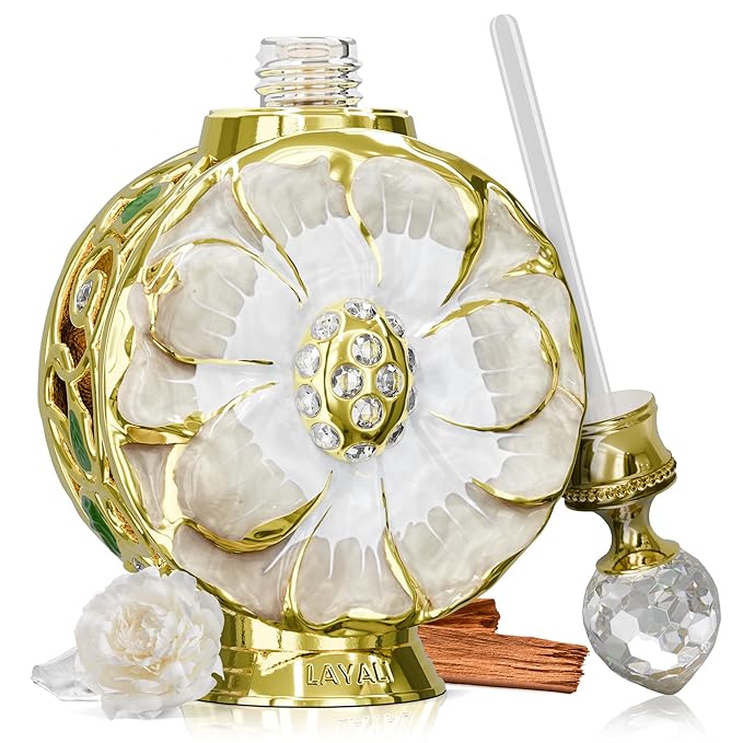 Swiss Arabian Layali Blanc – Arabian Perfume Oil Fragrance with White Rose, Iris and Vanilla – Luxury Products From Dubai – Long Lasting & Addictive Parfum – Arabic Perfume Oil for Women (0.5 oz)