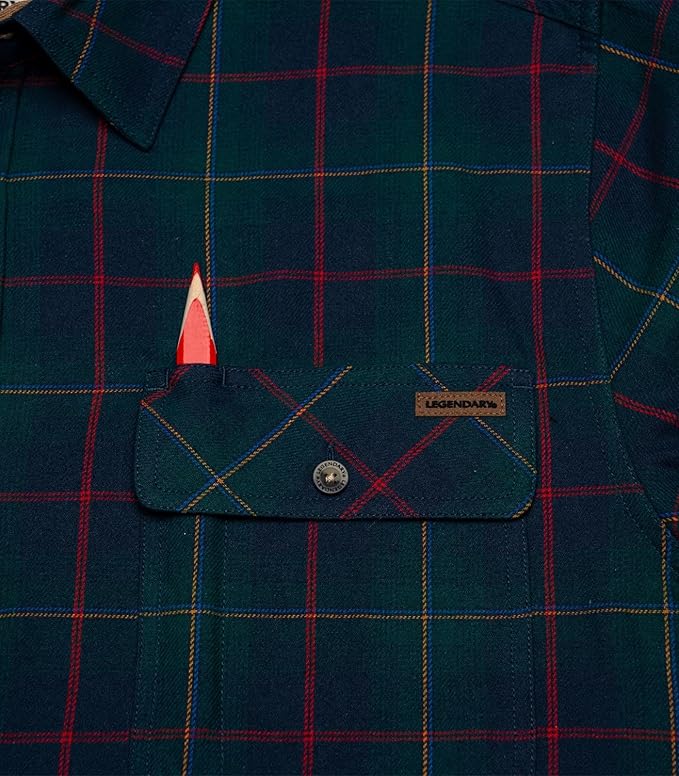 Legendary Whitetails Mens Long Sleeve Button Down 100% Cotton Flannel Shirt