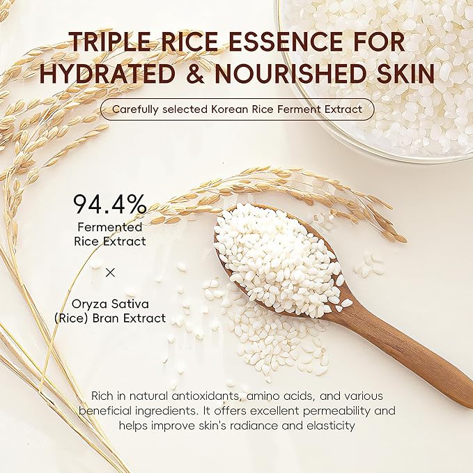 Rice Eye Cream, Multi-Effect Correxion Eye Cream with 94.4% Fermented Rice Extract, Deep Hydration Improve Dark Circles Eye Bags Under Eye Cream for Fine Wrinkles and Puffiness Treatment