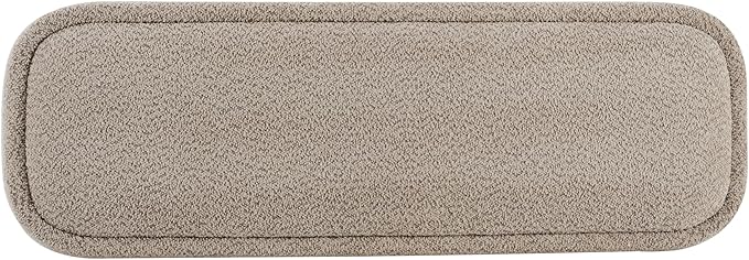 Merax 51.5" Indoor Fabric Dining Bench with Walnut-Finished Rubberwood Legs – Upholstered Seating Bench for Kitchen, Dining Room or Living Space, Supports Up to 250 lbs,Khaki