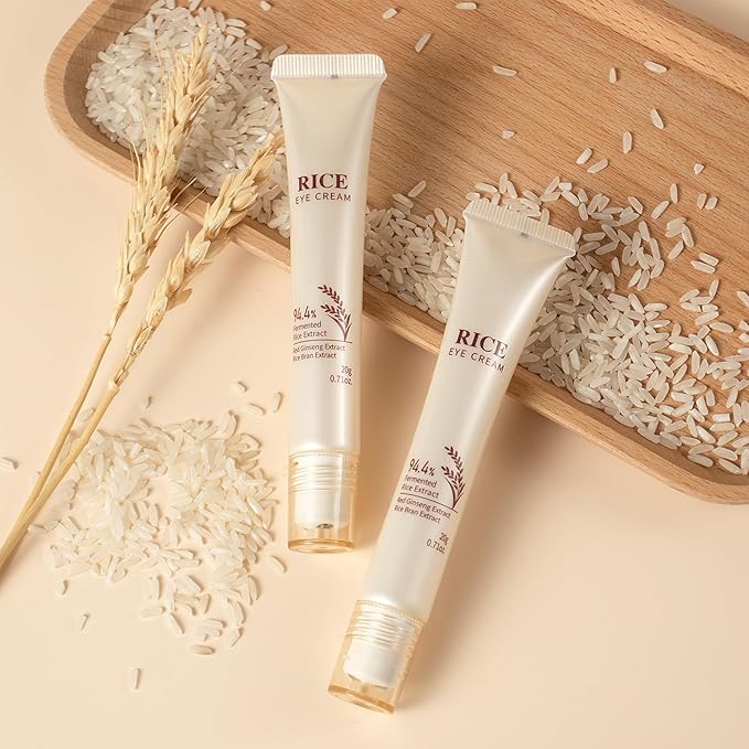 Rice Eye Cream, Multi-Effect Correxion Eye Cream with 94.4% Fermented Rice Extract, Deep Hydration Improve Dark Circles Eye Bags Under Eye Cream for Fine Wrinkles and Puffiness Treatment