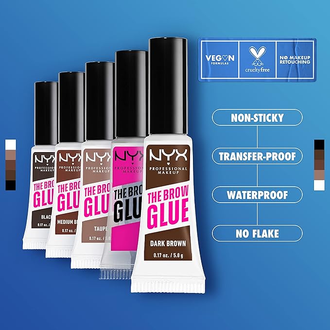 NYX PROFESSIONAL MAKEUP ザ・ブロウグルー エクストリームホールド ティンテッドアイブロウジェル - ミディアムブラウン