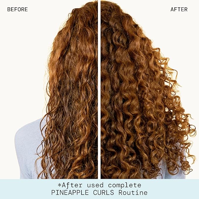 Pacifica Pineapple Curls, Curly Hair Shampoo & Conditioner Set – Strand Defining Care for Wavy & Coily Hair – Reduces Frizz – Sulfate Free Clean Beauty Dermatologist Tested, Vegan & Cruelty-Free