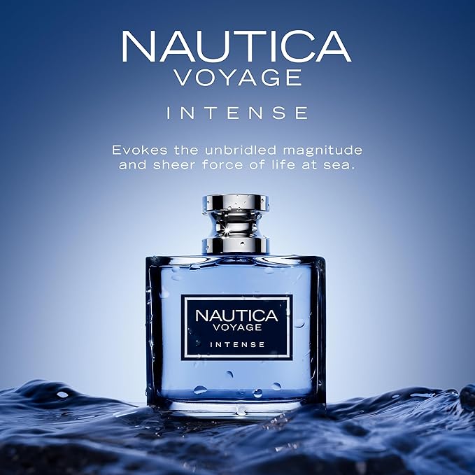Nautica Voyage Intense オードトワレ 47ml (1個パック) ベチバー、スモーキーレザー、ミモザのノート メンズフレグランス 長持ち 普段使い トラベルサイズ