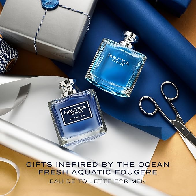 Nautica Voyage Intense オードトワレ 47ml (1個パック) ベチバー、スモーキーレザー、ミモザのノート メンズフレグランス 長持ち 普段使い トラベルサイズ