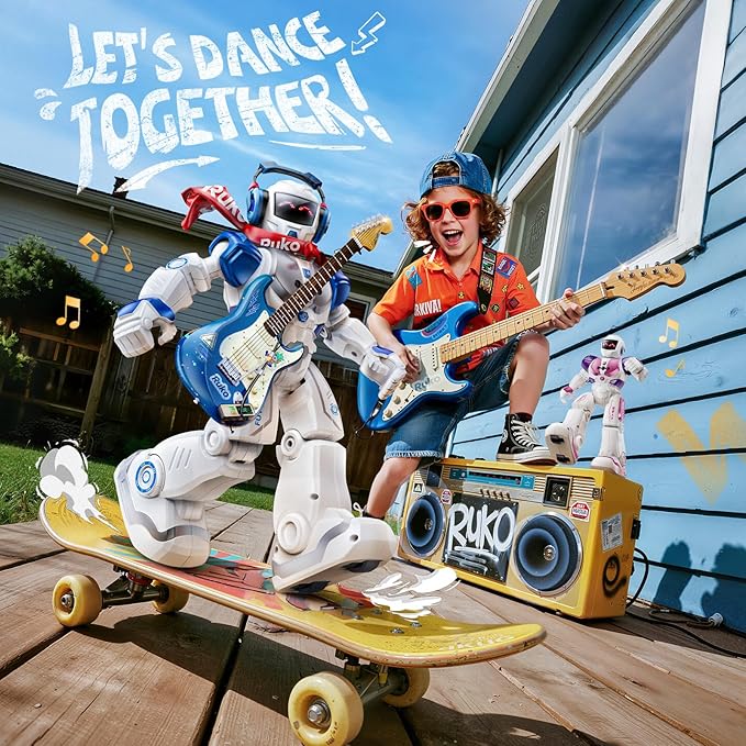 Ruko 6088 プログラマブルロボット、ジェスチャー感知機能付きスマートリモコンロボット 3〜6歳の子供向け、クリスマス誕生日プレゼント