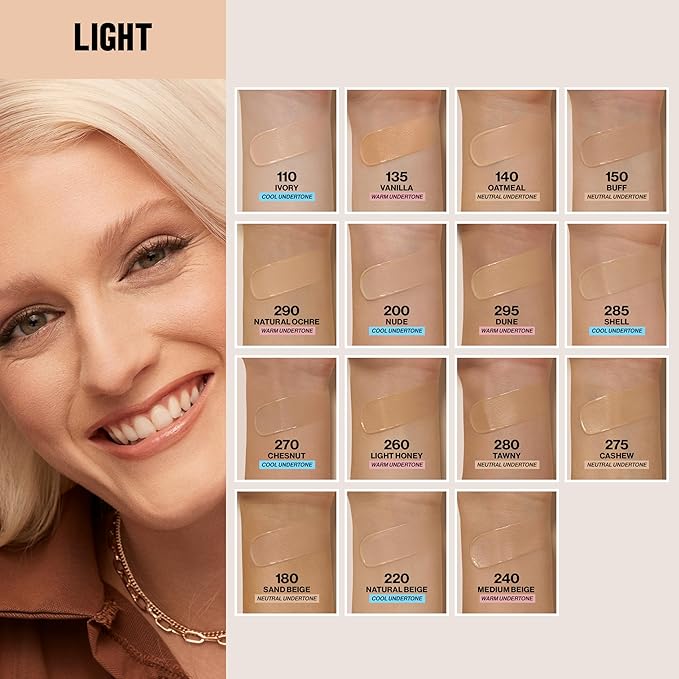 Revlon Liquid Foundation, ColorStay Face Makeup for Combination & Oily Skin, SPF 15, Medium-Full Coverage with Matte Finish, 110 Ivory, 1 Fl Oz