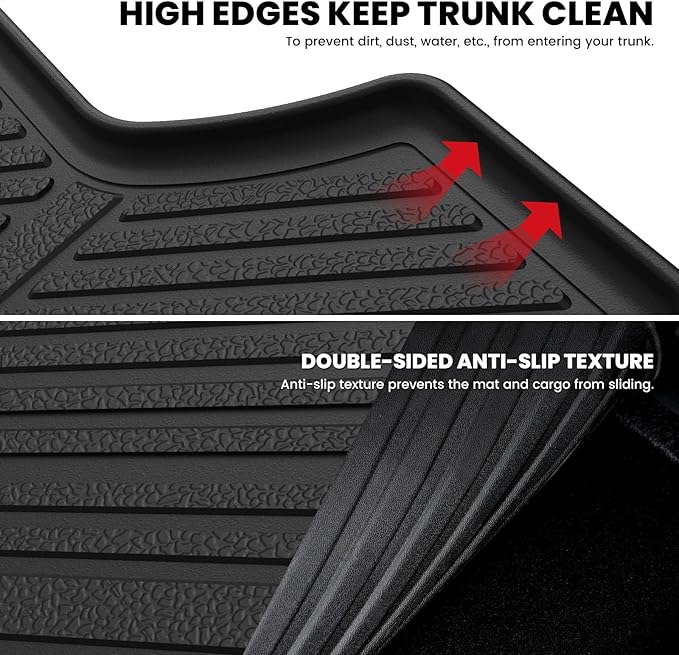 LASFIT Cargo Mat with Backrest Mat for Honda CRV 2012-2016, Custom Fit Trunk Mat, Waterproof All Weather, Kid & Pet Friendly, Easy Clean for Family Use, Black