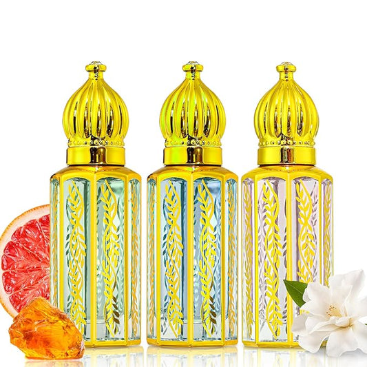 Arabic Perfume for Women, Floral & Fruity Arab Perfume Oil Roll On, Long Lasting Charming Fragrance, 0.4 fl. oz