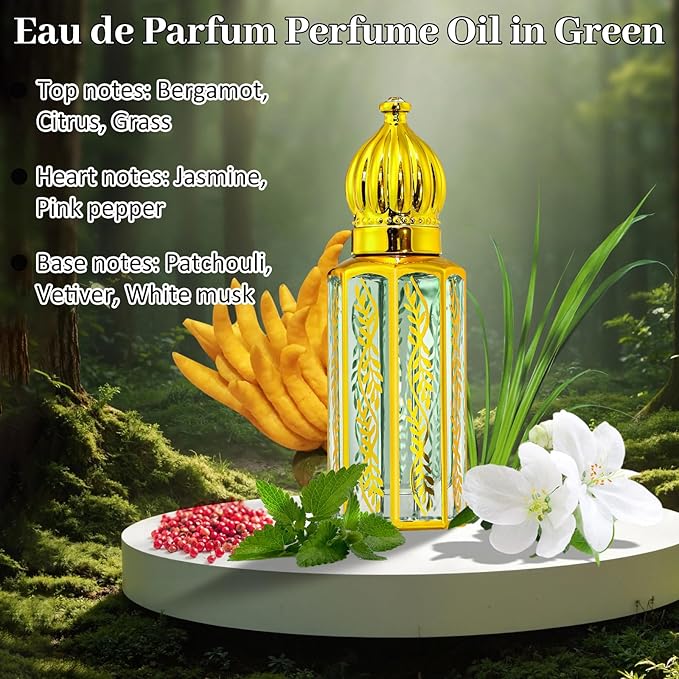 Arabic Perfume for Women, Floral & Fruity Arab Perfume Oil Roll On, Long Lasting Charming Fragrance, 0.4 fl. oz