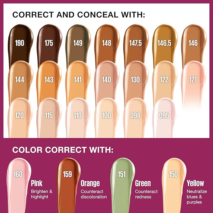 Maybelline Instant Age Rewind Eraser Dark Circles Treatment Multi-Use Concealer, 144, 1 Count (Packaging May Vary)