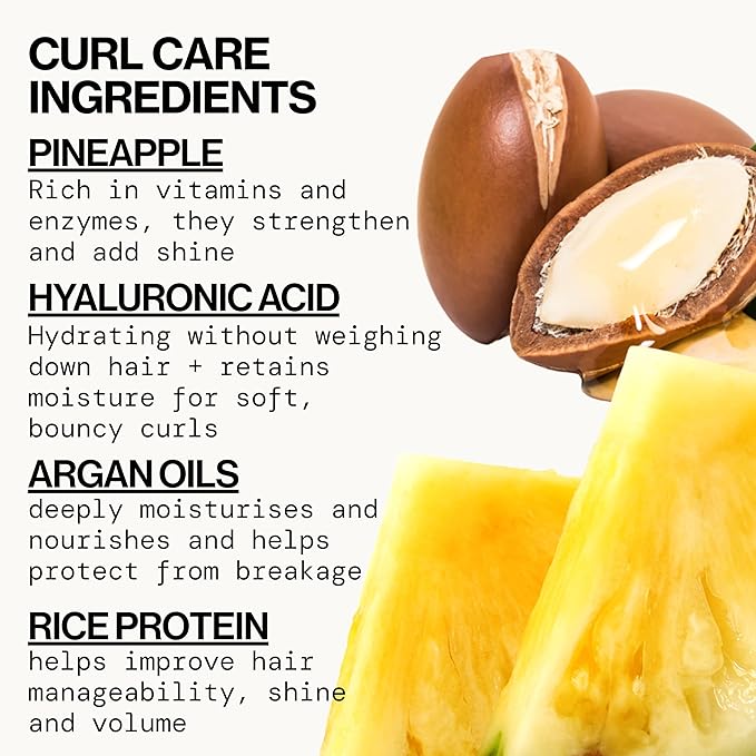 Pacifica Pineapple Curls, Curly Hair Shampoo & Conditioner Set – Strand Defining Care for Wavy & Coily Hair – Reduces Frizz – Sulfate Free Clean Beauty Dermatologist Tested, Vegan & Cruelty-Free
