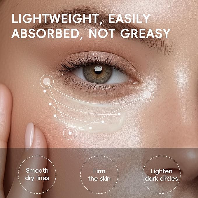 Rice Eye Cream, Multi-Effect Correxion Eye Cream with 94.4% Fermented Rice Extract, Deep Hydration Improve Dark Circles Eye Bags Under Eye Cream for Fine Wrinkles and Puffiness Treatment