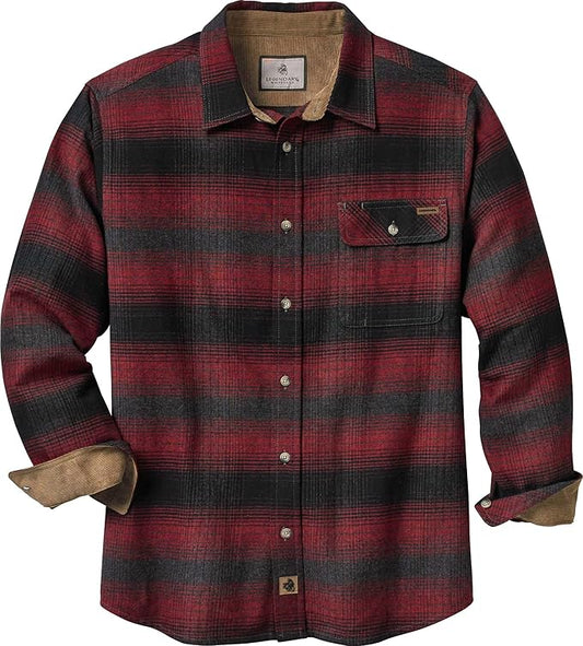 Legendary Whitetails Mens Long Sleeve Button Down 100% Cotton Flannel Shirt
