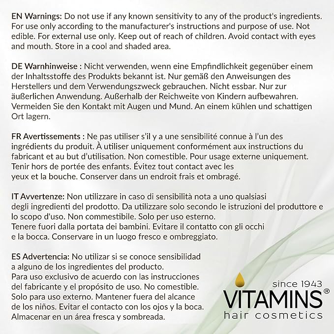 VITAMINS hair cosmetics Keratin Hair Mask - Protein Repair Keratin Treatment - Deep Conditioner for Dry, Damaged, Curly, Straight & Frizzy Hair with Biotin, Collagen & Castor Oil - 8.5 Fl Oz