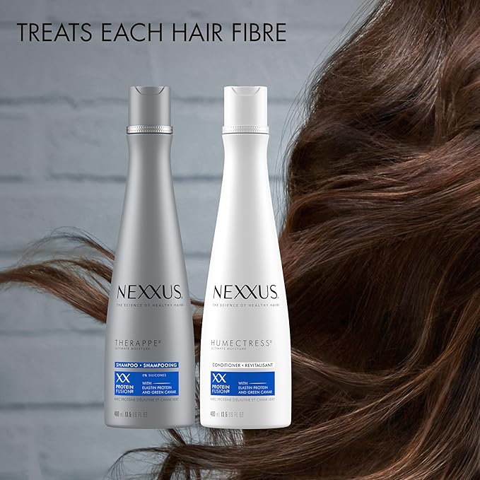 Nexxus シャンプー＆コンディショナー Therapée & Humectress 2本セット 乾燥ヘア用 プロテインフュージョンブレンド配合 24時間保湿 13.5 oz