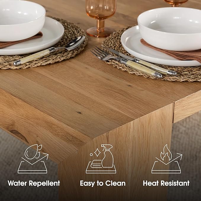 Transformer Table - Solid Wood Extendable Dining Table, Seats 2-12, Expandable Dining Room Table, Space-Saving Furniture, Kitchen and Dining Room Furniture (Natural, Table + Bench)