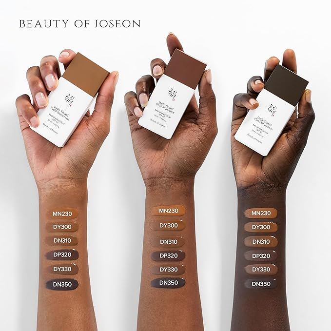 Beauty of Joseon Daily Tinted Fluid Sunscreen 12 Shades for Face Moisturizing Broad Spectrum SPF 40 Korean Skincare 50ml, 1.69 fl.oz #DN350