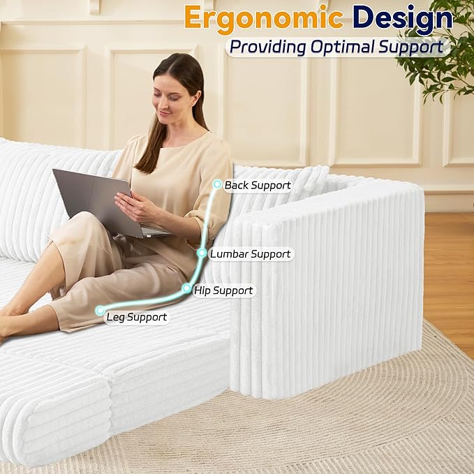 HABUTWAY 78" Loveseat Boneless Couch, 4-in-1 Convertible Sofa Bed, Plush Fur Folding Futon Sofa Bed Couches with 2 Pillows for Living Room, High-Density Foam Support, No Assembly Required, Beige
