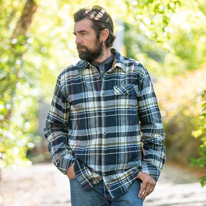 Legendary Whitetails Mens Long Sleeve Button Down 100% Cotton Flannel Shirt