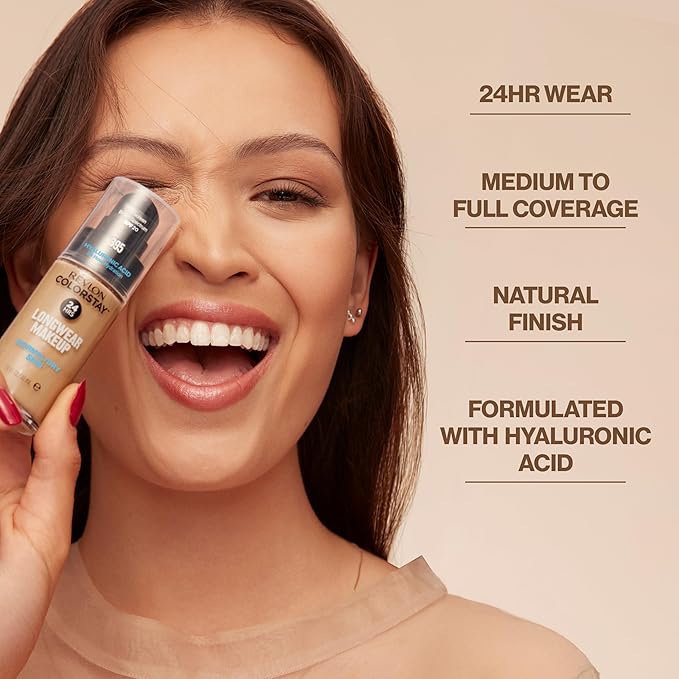 Revlon Liquid Foundation, ColorStay Face Makeup for Normal & Dry Skin, SPF 20, Longwear Medium-Full Coverage with Natural Finish, 392 Sun Beige, 1 Fl Oz