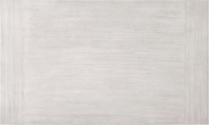 Lexicon 60" Farmhouse Dining Table for 4-6 People, Solid Wood Frame Acacia Veneer Rectangular Kitchen Table, for Kitchen, Dining Room, Living Room, Assembly Required, Brushed Antique White Finish