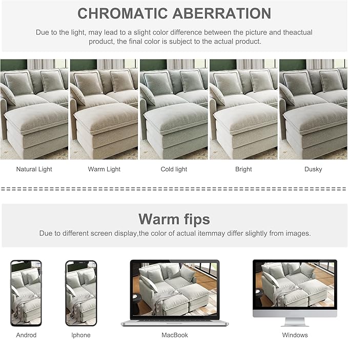 58" Cloud Couch Loveseat, Deep Seat Modular Sectional Sofa with 4 Removable Washable Pillows and 2 Ottoman for Living Room, Bedroom, Apartment, Light Grey