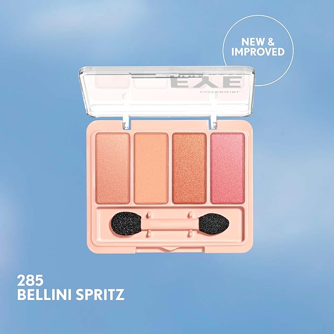Covergirl アイエンハンサー、ベリーニ スプリッツ、アイシャドウ クワッド、つけやすい、クリーン＆ヴィーガン、タルクフリー、マット＆シマーフィニッシュ、スマッジプルーフ、0.19oz