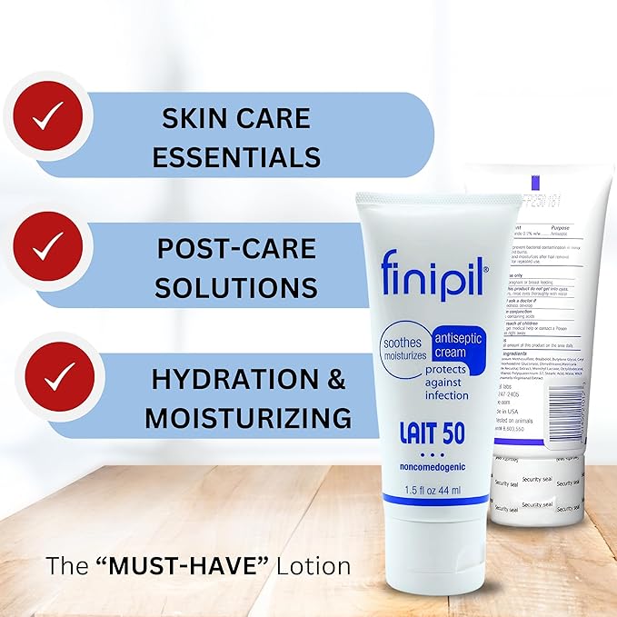 Lait 50 Antiseptic Cream – Post Hair Removal & Ingrown Hair Treatment, Cools & Soothes Skin, 1.5 Ounce