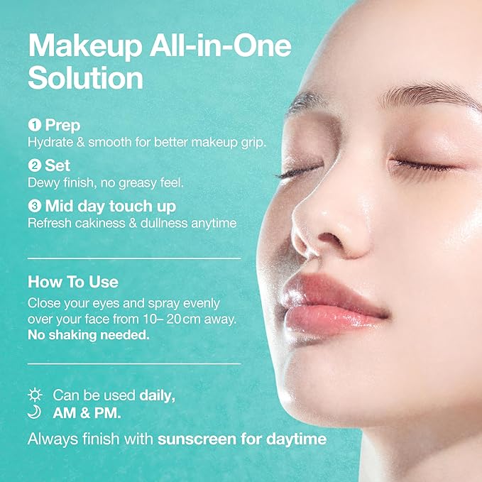ANUA PDRN Collagen Glow Facial Serum Spray, Hydrating Face Mist, Hyaluronic Acid, dewy glass finish, All Skin Types, Instant Plumping Hydration, Firming Care, Korean Skincare, 3.38 fl oz (Pack of 2)
