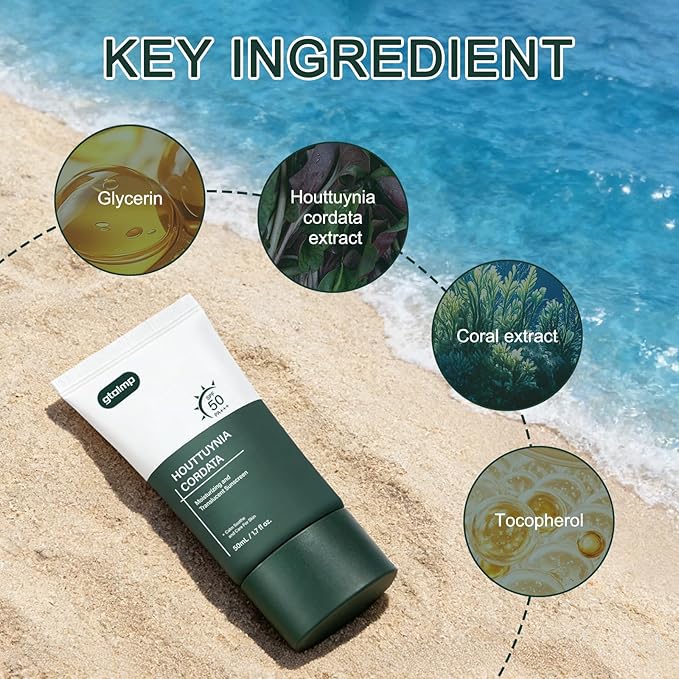 Silky Moisture Sunscreen, Moisture Daily Sunscreen, Korean SPF 50+ PA++++ Clear Filter Sun Essence, No White Cast, Hydrating, Moisturizing, Cools Down, Light Finish