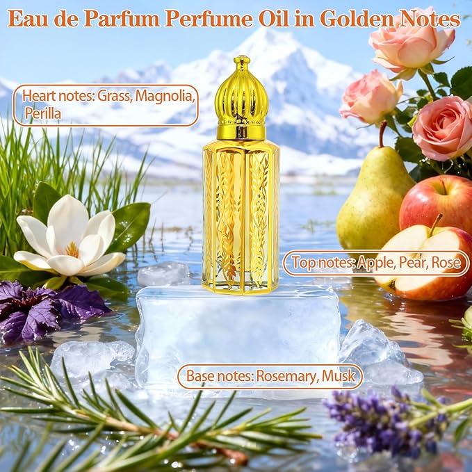 3 Pack Arabic Perfume for Women, Arab Arabic Perfume Oil Roll On Floral & Sandalwood Eau de Parfum, Enhanced Unique Scents, 0.4 fl. oz