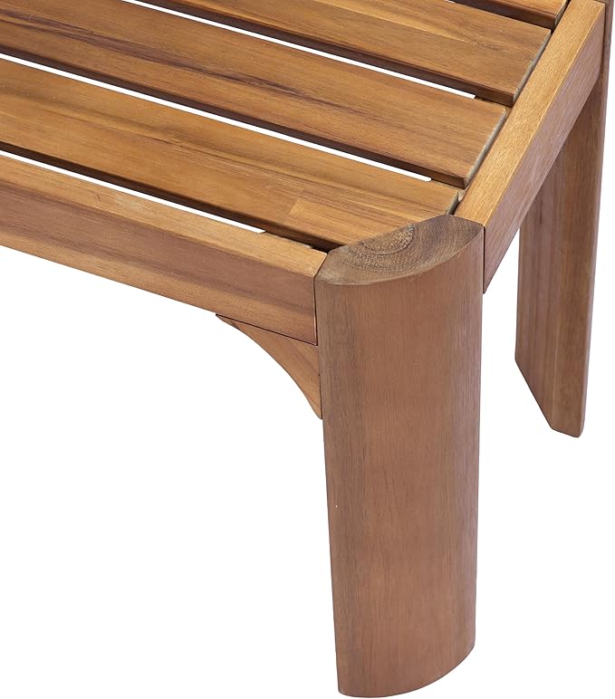 Christopher Knight Home 6-Piece Outdoor Acacia Wood Patio Dining Set, 70" Rectangular Table with 4 Rope Armchairs 1 Bench, Teak Finish Vietnamese Acacia Wood Garden Dining Furniture Set for Patio Deck