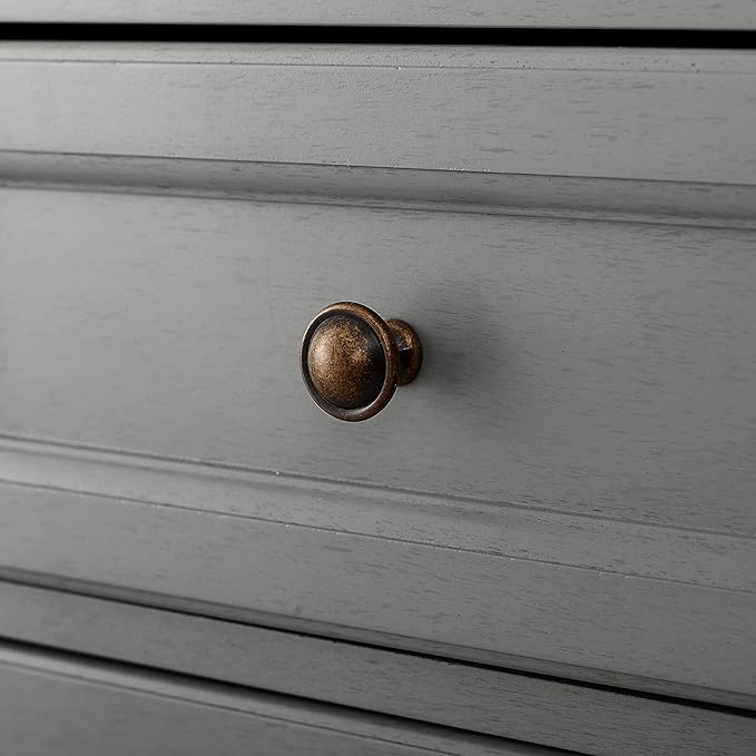 Crosley Furniture Tara Linen Storage Cabinet and Bathroom Organizer with a Drawer and Shelves, Vintage Gray