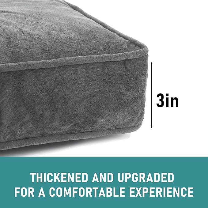 BALAPET Breakfast Nook Cushions Set 4 Piece Cushion Pad Set for Kitchen Breakfast Dining Nook,Shredded Foam Support Fits in Sets with Corner Benches, Mid Century Modern Small Dining Table Sets(Gray)