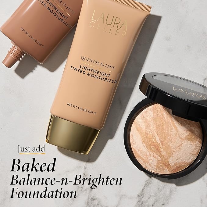LAURA GELLER NEW YORK Quench-N-Tint Hydrating Foundation, Light Medium, 1.7 Fl Oz